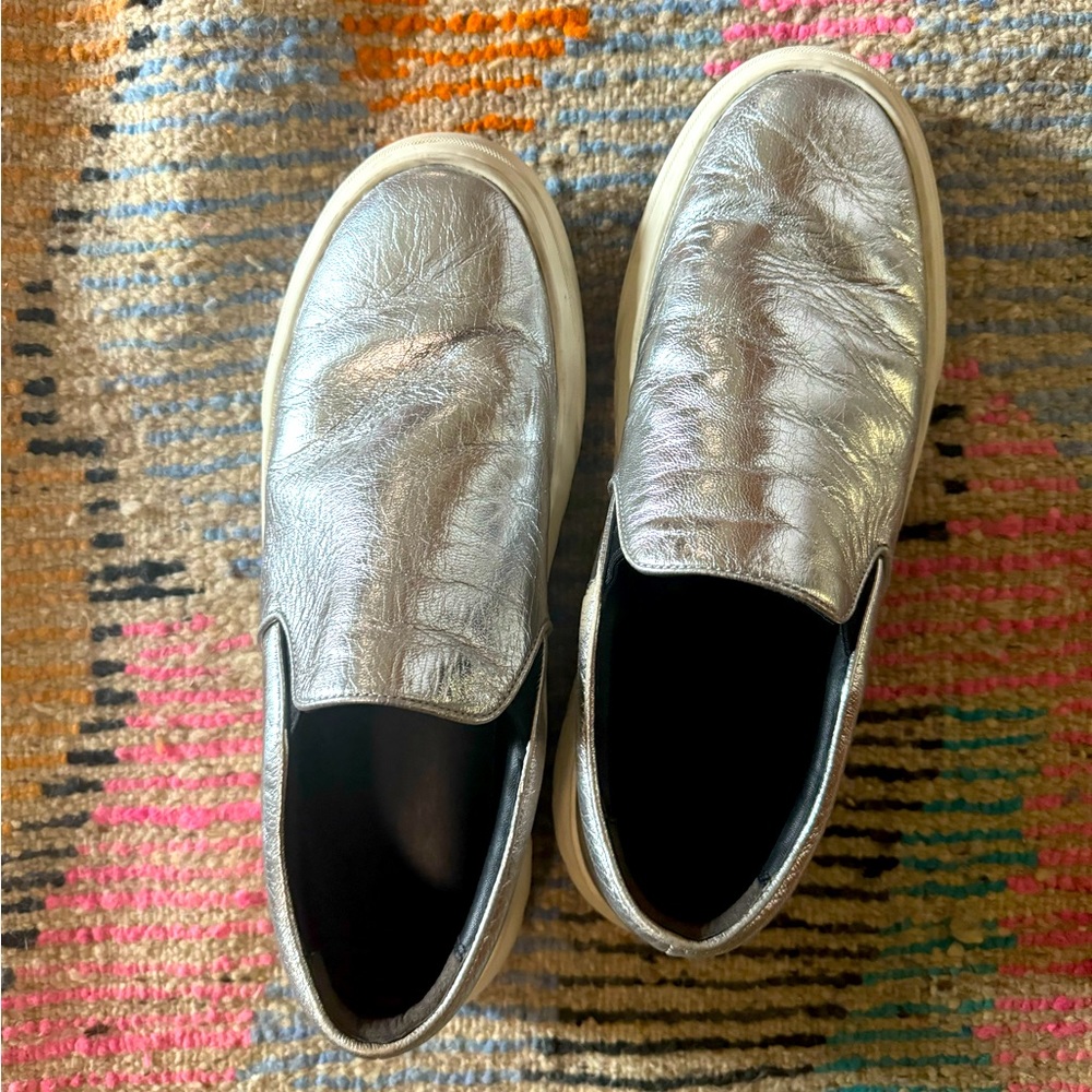 Tory Burch Metallic LadyBug Slip-On Sneakers - Size 10